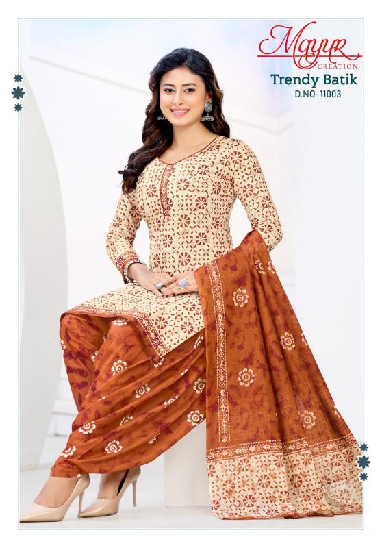 Mayur creation trendy batik vol- 11 dress materials wholesale in bangalore